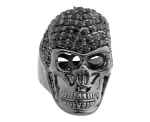 Iced Out Bling Micro Pave Ring - 3D SKULL black