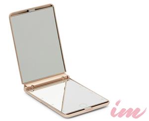 Illuminate Me Makeup Compact Mirror w/ LED Lights - Rose Gold