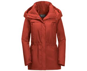 Jack Wolfskin Womens Fairway Texapore Ecosphere Recycled Waterproof Jacket - mexican pepper