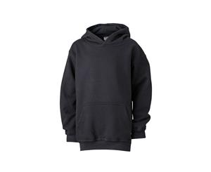 James And Nicholson Childrens/Kids Hooded Sweatshirt (Black) - FU485