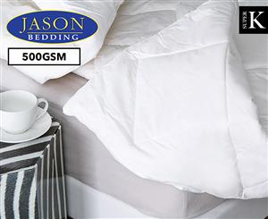 Jason Australian 500GSM Wool Super King Bed Quilt - White