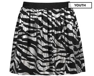 KENZO Girls' Zebra Stripe Skirt - Black