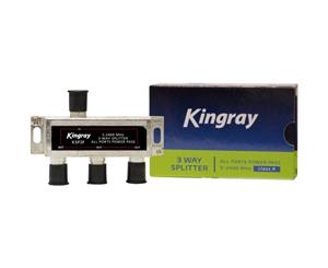 KSP3F KINGRAY 3 Way F-Type Splitter Foxtel Approved F30951 Foxtel Approved F30951 For Domestic Sat Mdu/Comm and Tdt Sat Backbones 3 WAY F-TYPE
