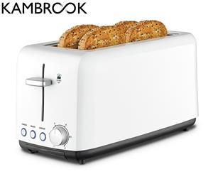 Kambrook KTA140 4-Slice Long Slot Toaster - White