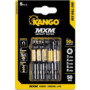 Kango 50mm 5 Piece MXM Hex Ball End Set