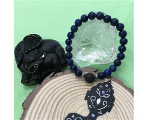 Kid's Lapis Lazuli and Lava Stone Aroma Diffuser Bracelet - Communication Intuition and Inner Power