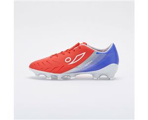 Kids Concave Halo FG - Blue/White/Red Football Boots