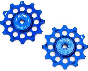 Kogel 12TNW 12-Tooth Narrow/Wide Full Ceramic Road Pulley Set (Shimano) Blue