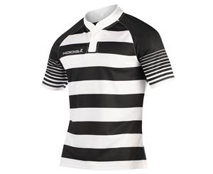 Kooga Mens Touchline Hooped Match Rugby Shirt (Black/White) - RW3327