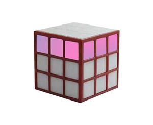LED Cube Bluetooth/Wireless Portable Speaker w/FM/AUX/Rechargeable Battery Red