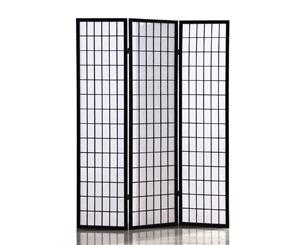 Levede Room Screen 3 Panel Folding Privacy Divider Tall Oriental Wood Home Black