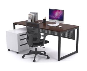 Litewall Evolve - Modern Office Desk Office Furniture [1600L x 800W] - wenge black modesty