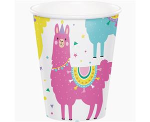 Llama Party Paper Cups Pack of 8