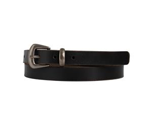 Loop Leather Co 20mm Vintage Leather Belt - Black
