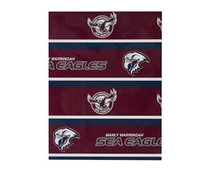 Manly Sea Eagles NRL Wrapping Paper Giftwrap *New
