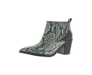 Marc Fisher Womens Rental Faux Leather Snake Print Booties