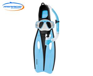 Mirage Adult Challenger Mask Snorkel & Fin Set - Blue