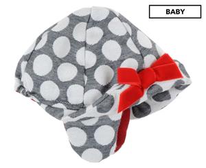 Monnalisa Bebe Baby Polka Dot Hat - Grey