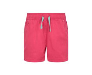 Mountain Warehouse Girls 100% Cotton Waterfall Shorts in Casual Style - Pink