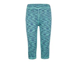 Mountain Warehouse Girls Cosmo Ruche Capris with Quick Wicking Fabric - Teal