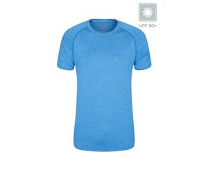 Mountain Warehouse Mens IsoCool Agra Striped Tee w/ Highly Breathable Fabric - Blue