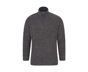 Mountain Warehouse Mens Micro Fleece Top Lightweight Sweater Jumper Pullover - Charcoal