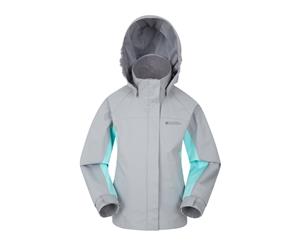 Mountain Warehouse Shelly 2 Kids Jacket with Adjustable Cuffs & Pockets - Light Grey