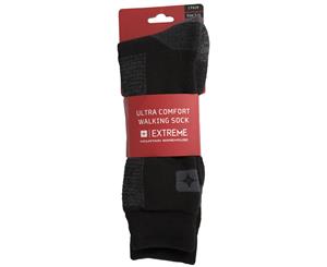 Mountain Warehouse Ultra Comfort Walking Socks - High Wicking Fabric - Black