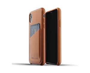Mujjo Full Leather Wallet Case w/ Full-Grain Leather For iPhone XR - TAN