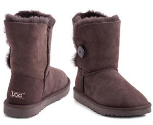 OZWEAR Connection Women's Button Ugg Boot - Chocolate