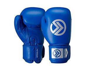 Onward Competition Leather Boxing Gloves  USA Boxing Approved For Boxing Competition  Hook And Loop Closure - Blue