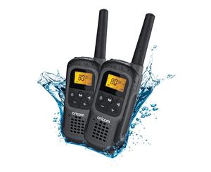 Oricom UHF2500 2 Watt UHF CB Radio Twin Pack Waterproof IPX7 80 Channel Scan VOX