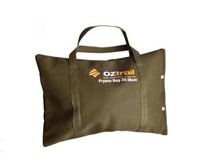 Oztrail Durable Canvas Frypan 25-30cm Bag #12 Zips Camping Outdoor Travel Picnic