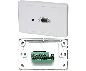 P6847 VGA & 3.5Mm Audio Wall Plate Suit Clipsal 2000 Screw P5930 Screw Terminal Type VGA Plates Are Fitted With De15 Female VGA Connector & 3.5Mm