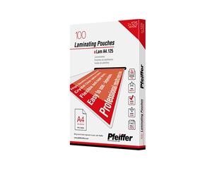 Pfeiffer A4 Laminating Pouches 125 Mic 100-Pack (C)