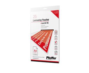 Pfeiffer A4 Laminating Pouches 125 Mic 25-Pack (R)