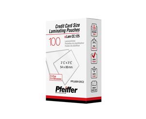 Pfeiffer Credit Card Size Laminating Pouches 5 Mil (125 Mic) 100-Pack (C)