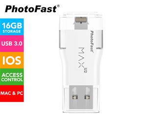 PhotoFast MAX Gen2 Lightning To USB 2.0 16GB - White/Black