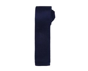 Premier Mens Slim Textured Knit Effect Tie (Pack Of 2) (Navy) - RW6946