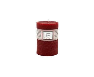 Premium 6.8cm x 9.5cm Velvet Rose Essential Oil Scented Candle - Red
