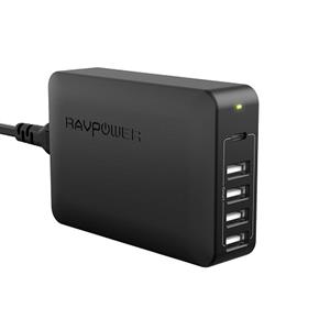 Ravpower 60W 5-Port USB C PD Port Wall Charger Charging Station AC Power Adapter