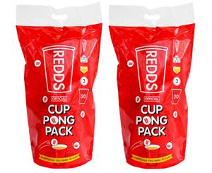 Redds Cups Disposable Red Cups and Ping Pong Balls 425ml x 40 cups