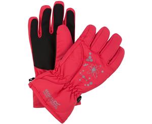 Regatta Boys & Girls Arlie II Waterproof Thermal Walking Winter Gloves - Bright Blush