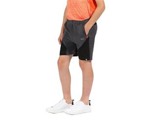Regatta Boys & Girls Sorcer Mountain Water Repellent Shorts - Seal Grey/Bl