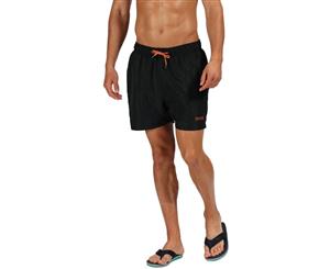 Regatta Mens Mawson II Quick Dry Adjustable Swim Shorts - Black