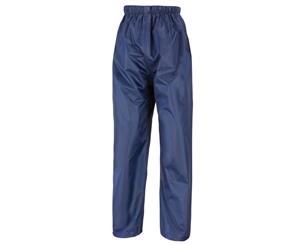 Result Core Kids/Childrens Unisex Stormdri Rain Over Trouser / Pants (Navy Blue) - BC2052