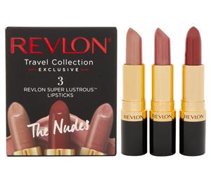 Revlon Super Lustrous 3-Piece Lipstick Set - The Nudes