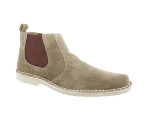 Roamers Mens Real Suede Classic Desert Boots (Taupe) - DF115