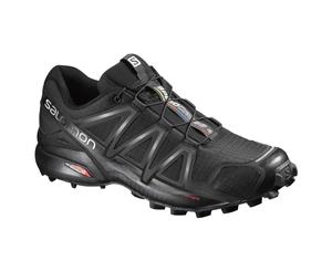 Salomon Speedcross 4 Wide Fit Mens Shoes Black/Black/Black Metallic