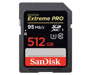 SanDisk 512GB Extreme Pro SDXC 95Mb/s Memory Card
